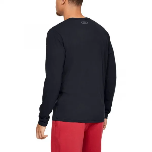 Pánske tréningové tričko s dlhým rukávom UNDER ARMOUR UA SPORTSTYLE LEFT CHEST LS-BLK