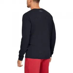 Pánske tréningové tričko s dlhým rukávom UNDER ARMOUR UA SPORTSTYLE LEFT CHEST LS-BLK