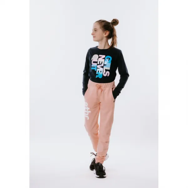 Dievčenské tričko s dlhým rukávom AUTHORITY KIDS T-NEVER navy