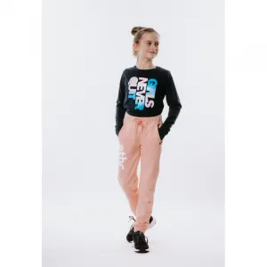 Dievčenské tričko s dlhým rukávom AUTHORITY KIDS T-NEVER navy