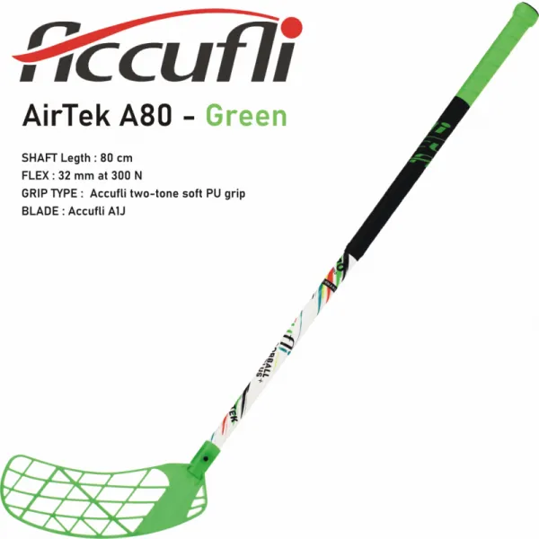 Florbalová hokejka ACCUFLI AirTek A80 White L