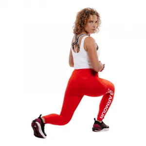 Dámske legíny UNDER ARMOUR Armour Branded Legging-RED 814