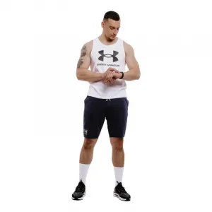 Pánske tričko bez rukávov UNDER ARMOUR UA SPORTSTYLE LOGO TANK-WHT
