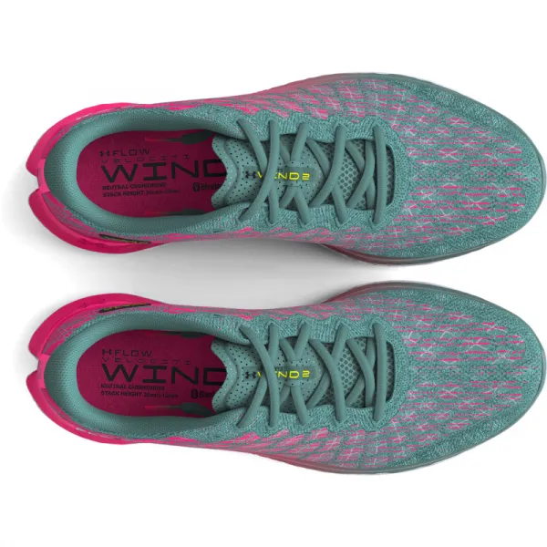 Pánska bežecká obuv UNDER ARMOUR UA FLOW Velociti Wind 2 DL retro teal electro pink black
