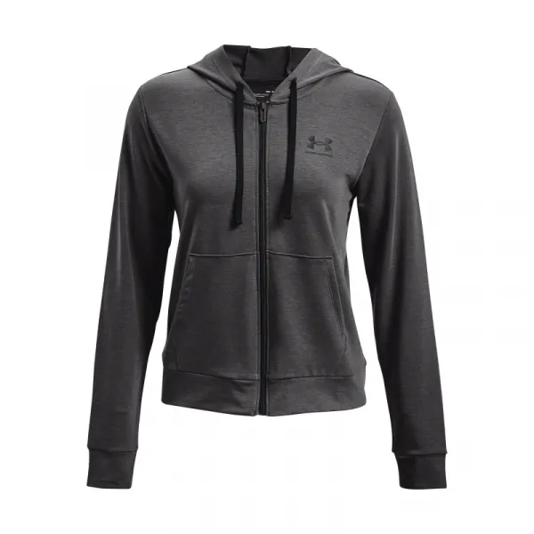 Dámska mikina so zipsom UNDER ARMOUR Rival Terry FZ Hoodie-GRY