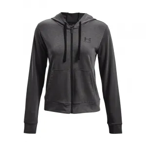 Dámska mikina so zipsom UNDER ARMOUR Rival Terry FZ Hoodie-GRY