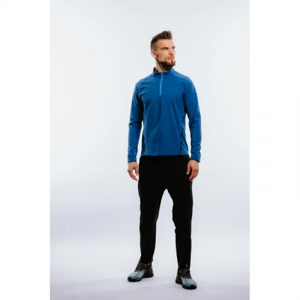 Pánska bežecká mikina s 1 2 zipsom ANTA LS Tee-852215403-3-22_Q1-Titanium Blue