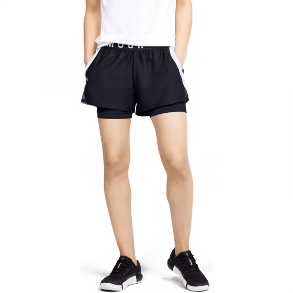 Dámske tréningové kraťasy UNDER ARMOUR Play Up 2-in-1 Shorts-BLK 001