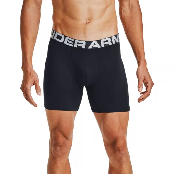 Pánske boxerky UNDER ARMOUR 3 PACK-UA Charged Cotton 6in-BLK
