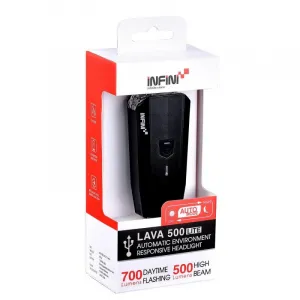 Svetlo na bicykel INFINI LAVA 500 Lite predné 6f čierne USB