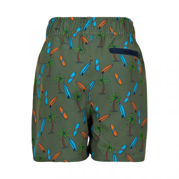 Chlapčenské plavky COLOR KIDS Swim shorts short AOP-dark ivy
