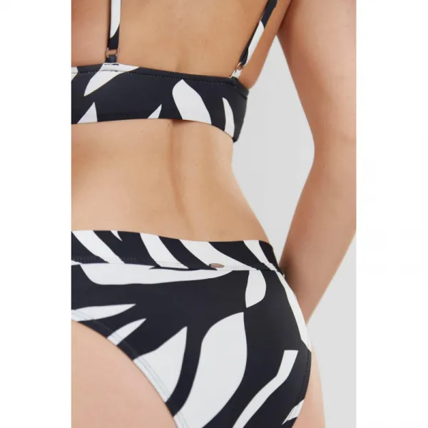 Dámske plavky spodný diel FUNDANGO Sahara Mid Waist Full Bottoms-893-raven