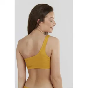 Dámske plavky vrchný diel FUNDANGO Madison One Shoulder Top-235-dirt yellow