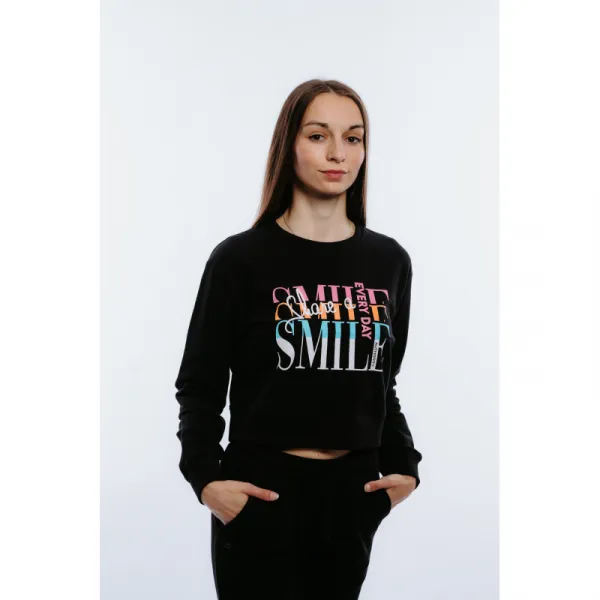 Dámska mikina AUTHORITY S-SMILE black