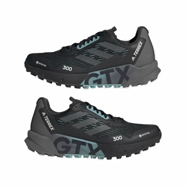 Dámska bežecká trailová obuv ADIDAS Terrex Agravic Flow 2.0 GTX core black grey six mint ton