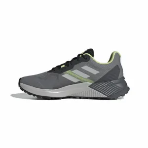 Pánska bežecká trailová obuv ADIDAS Terrex Soulstride grey four grey two pulse lime