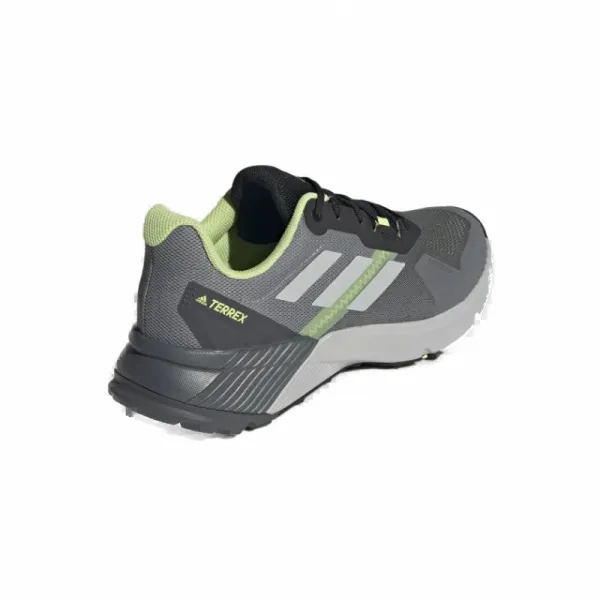 Pánska bežecká trailová obuv ADIDAS Terrex Soulstride grey four grey two pulse lime