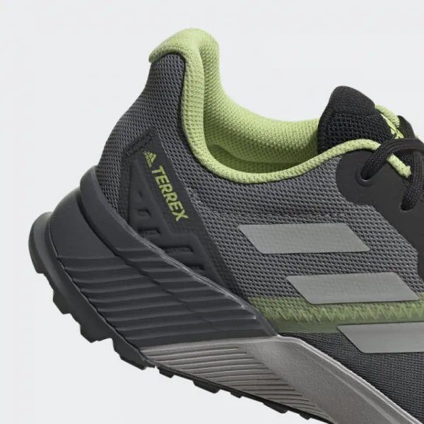 Pánska bežecká trailová obuv ADIDAS Terrex Soulstride grey four grey two pulse lime