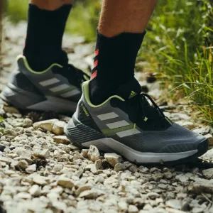 Pánska bežecká trailová obuv ADIDAS Terrex Soulstride grey four grey two pulse lime
