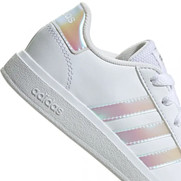 Dievčenská rekreačná obuv ADIDAS Grand Court 2.0 K cloud white iridescent cloud white