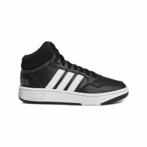 Juniorská rekreačná obuv ADIDAS Hoops Mid 3.0 K core black cloud white grey six