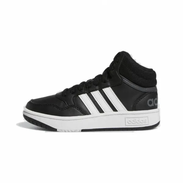 Juniorská rekreačná obuv ADIDAS Hoops Mid 3.0 K core black cloud white grey six