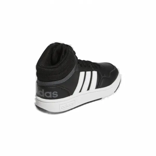 Juniorská rekreačná obuv ADIDAS Hoops Mid 3.0 K core black cloud white grey six