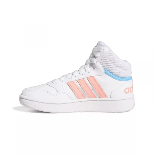 Dievčenská rekreačná obuv ADIDAS Hoops Mid 3.0 K cloud white acid red sky rush