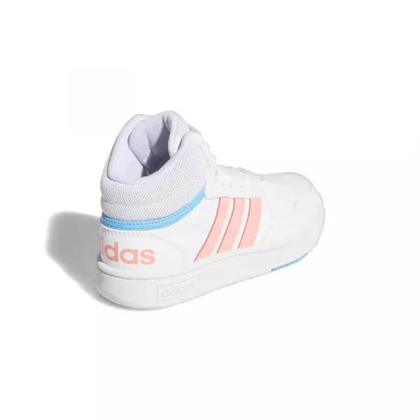 Dievčenská rekreačná obuv ADIDAS Hoops Mid 3.0 K cloud white acid red sky rush