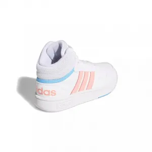 Dievčenská rekreačná obuv ADIDAS Hoops Mid 3.0 K cloud white acid red sky rush