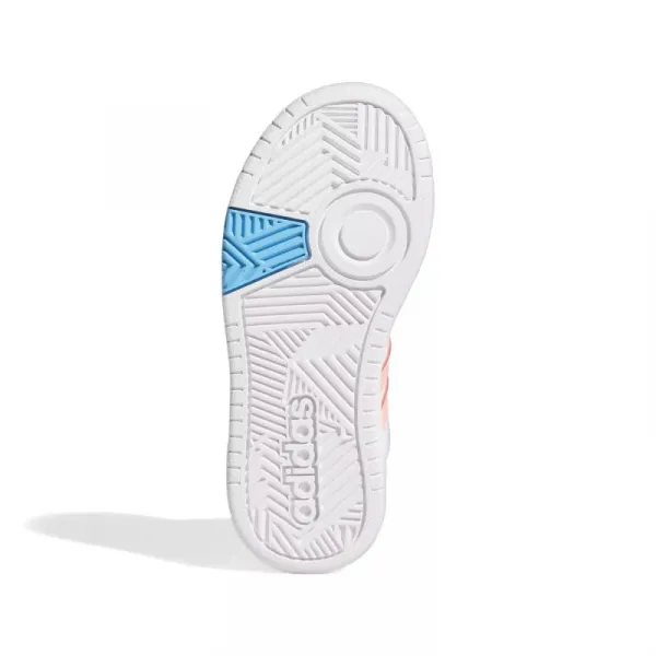 Dievčenská rekreačná obuv ADIDAS Hoops Mid 3.0 K cloud white acid red sky rush