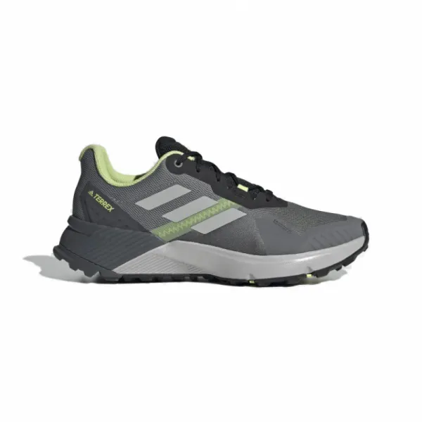 Pánska bežecká trailová obuv ADIDAS Terrex Soulstride grey four grey two pulse lime