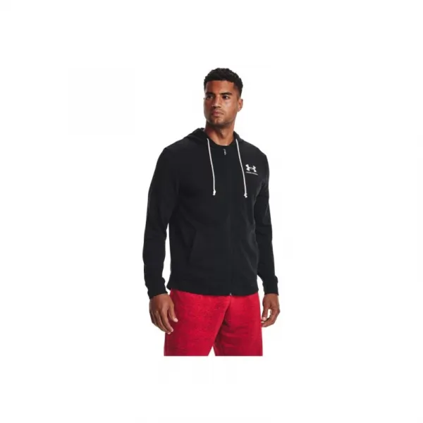 Pánska mikina s kapucňou UNDER ARMOUR UA Rival Terry LC FZ-BLK