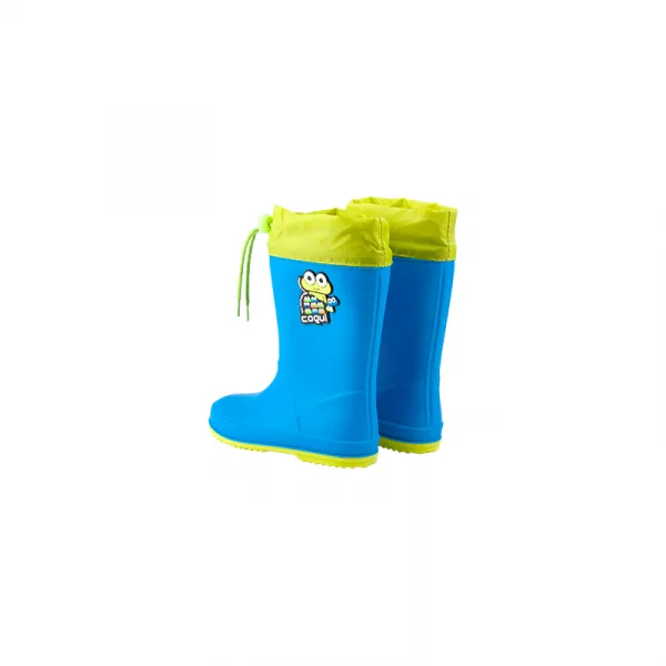 Chlapčenské gumáky COQUI Rainy Collar Frog sea blue citrus