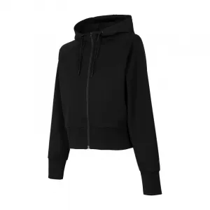 Dámska mikina so zipsom 4F WOMENS SWEATSHIRT BLD027-20S-DEEP BLACK