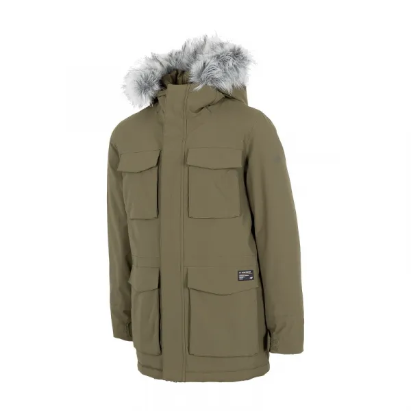 Chlapčenská bunda 4F JUNIOR BOYS JACKET JKUM001-43S-KHAKI