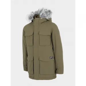 Chlapčenská bunda 4F JUNIOR BOYS JACKET JKUM001-43S-KHAKI