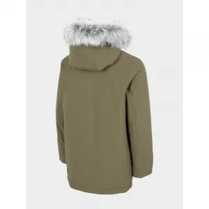 Chlapčenská bunda 4F JUNIOR BOYS JACKET JKUM001-43S-KHAKI