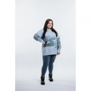 Dámska turistická mikina s kapucňou 4F WOMENS SWEATSHIRT BLD013-34S-LIGHT BLUE