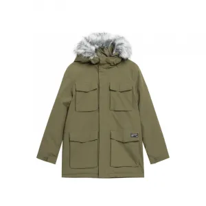 Chlapčenská bunda 4F JUNIOR BOYS JACKET JKUM001-43S-KHAKI