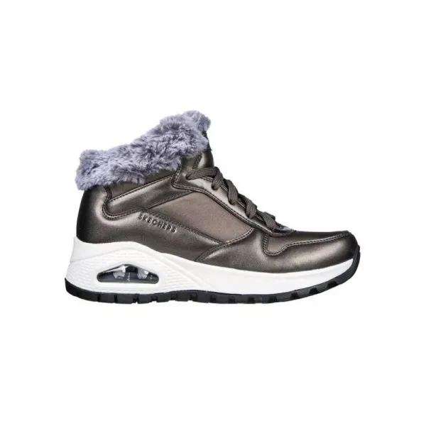 Dámske členkové zimné topánky SKECHERS Uno Rugged Cool Nova gunmetal