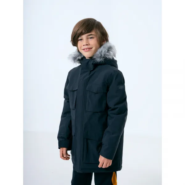 Chlapčenská bunda 4F JUNIOR BOYS JACKET JKUM001-20S-DEEP BLACK