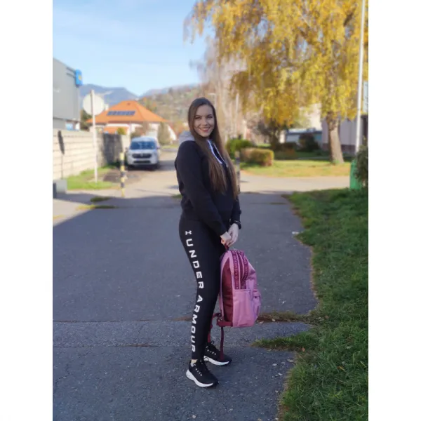 Dámske kompresné legíny UNDER ARMOUR Armour Branded Legging-BLK-1376327-001