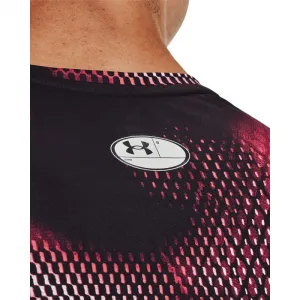 Pánske kompresné tričko s krátkym rukávom UNDER ARMOUR UA IsoChill Prtd Comp SS-BLK-1374077-001