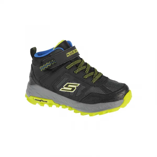 Chlapčenská členková turistická obuv SKECHERS Fuse Tread Trekor black lime