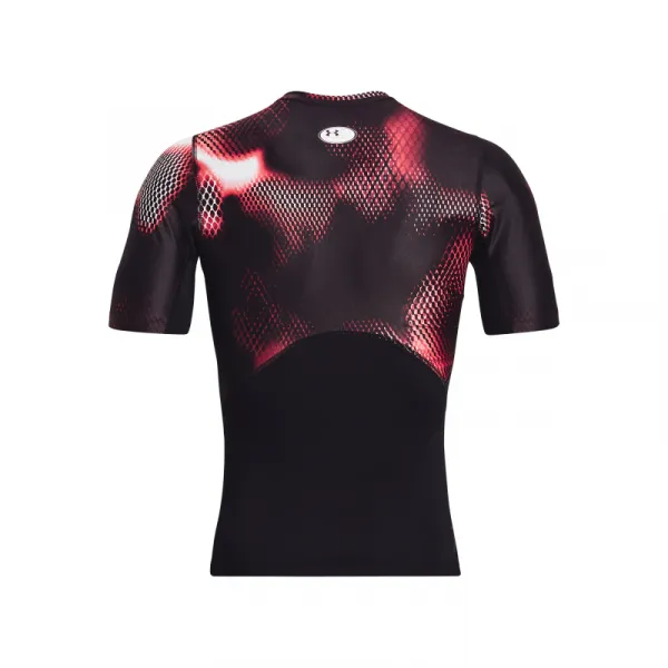 Pánske kompresné tričko s krátkym rukávom UNDER ARMOUR UA IsoChill Prtd Comp SS-BLK-1374077-001