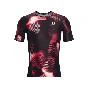 Pánske kompresné tričko s krátkym rukávom UNDER ARMOUR UA IsoChill Prtd Comp SS-BLK-1374077-001
