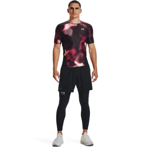 Pánske kompresné tričko s krátkym rukávom UNDER ARMOUR UA IsoChill Prtd Comp SS-BLK-1374077-001