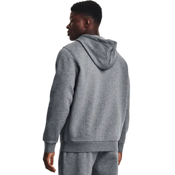 Pánska tréningová mikina so zipsom UNDER ARMOUR UA Essential Fleece FZ Hood-GRY-1373881-012