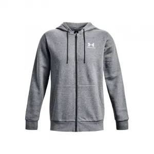 Pánska tréningová mikina so zipsom UNDER ARMOUR UA Essential Fleece FZ Hood-GRY-1373881-012
